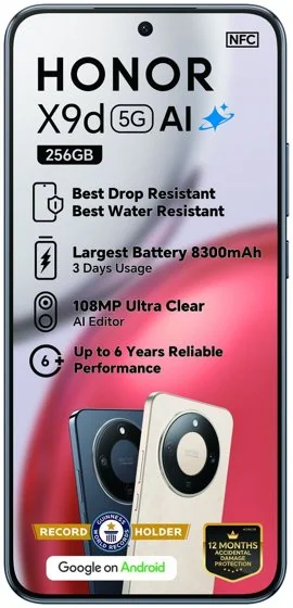 Representative catalogue image: HONOR X9d 5G 256GB