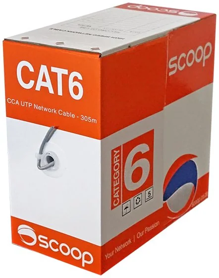 Representative catalogue image: Scoop Cat6 CCA 305 m (budget)